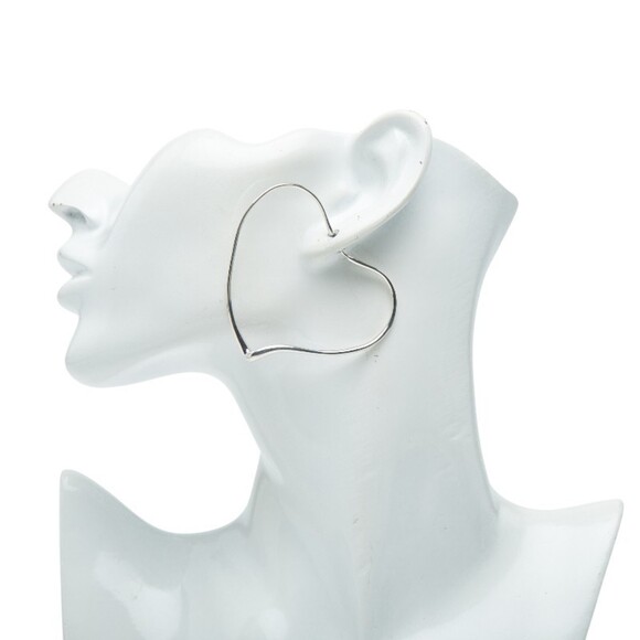 TIFFANY Silver Heart Earrings - Picture 6 of 6
